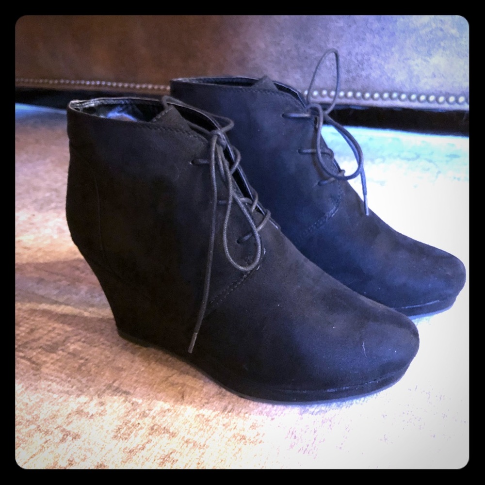 Journee Collection lace up ankle booties